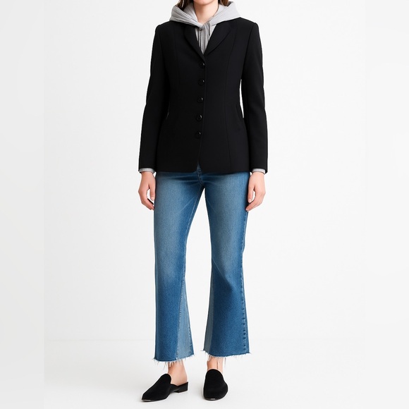 MADEWELL Cali Demi-Boot Jeans | Size 31 | Medium Wash Denim | Raw Hem - Picture 1 of 11